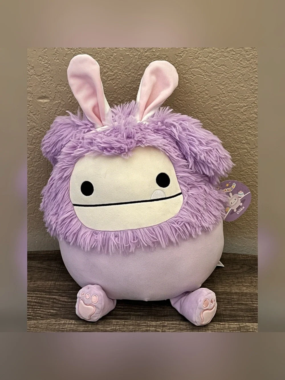 Squishmallows Dilka Lavender Bigfoot Plush with Bunny Ears Stuffed Animal 12
